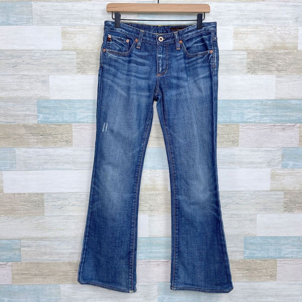 AG Adriano Goldschmied Low Rise Bootcut Jeans Blue Dark Wash Womens 28 30x29